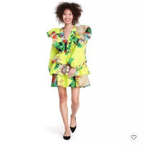 NWT 16 Yellow floral dress Christopher John Rogers